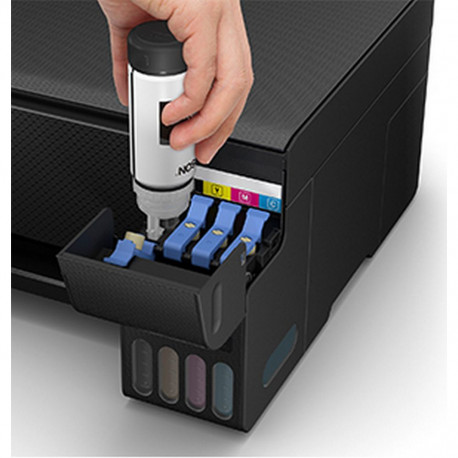 МФУ струйное Epson EcoTank L3210, A4, цветная печать, 5 стр/мин, 5760x1440 dpi, USB/СНПЧ, чёрный корпус (C11CJ68401/C11CJ68403/C11CJ68405)-2