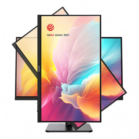 Монитор 23.8" MSI Modern MD2412P IPS, 1920x1080, 100Hz, 4ms, 300сd/m, 1000:1, HDR | HDMI(1.4), Type-C(PD-15W) | HAS, Pivot, Swivel, ExPSU, Speakers, Vesa 75, Black-7