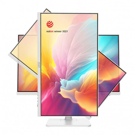 Монитор 23.8" MSI Modern MD2412PW IPS, 1920x1080, 100Hz, 4ms, 300сd/m, 1000:1, HDR | HDMI(1.4b), Type-C(PD-15W) | HAS, Pivot, Swivel, ExPSU, Speakers, Vesa 75, White-7