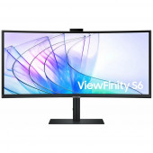 Монитор 34" SAMSUNG S34C650VAI ViewFinity S6 S65VC UWQHD Curved VA, 3440x1440, 100Hz, 5ms, 350сd/m, 3000:1, HDR10 | HDMI(2.0), DP(1.2), Type-C(PD-90W), 2xUSB3.0, RJ45 | HAS, Swivel, InPSU, Speakers, Cam, Vesa 100, Black