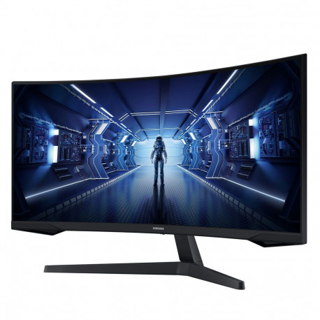 Монитор 34" SAMSUNG C34G55TWWI Odyssey G5 G55T UWQHD Curved VA, 3440x1440, 165Hz, 1ms, 250сd/m, 2500:1, HDR10 | HDMI(2.0), DP(1.4) | ExPSU, Vesa 75, Black-2