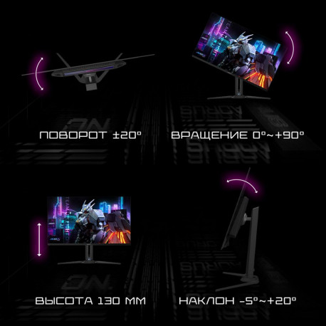 Монитор 31.5" Gigabyte AORUS FO32U2-EK Black (OLED, 3840 х 2160, 240Hz, 250 cd/m, 1000:1, 2xHDMI 2.1, DP 1.4 3xUSB 3.2, USB Type-C)-18