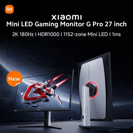 Монитор 27" Xiaomi Mini LED Gaming Monitor G Pro 27i Black-White (Fast IPS, 2560x1440, HDMI+HDMI+DP+DP, 1 ms, 178°/178°, 600 cd/m, 1000:1, 180Hz) (ELA5585EU)-1