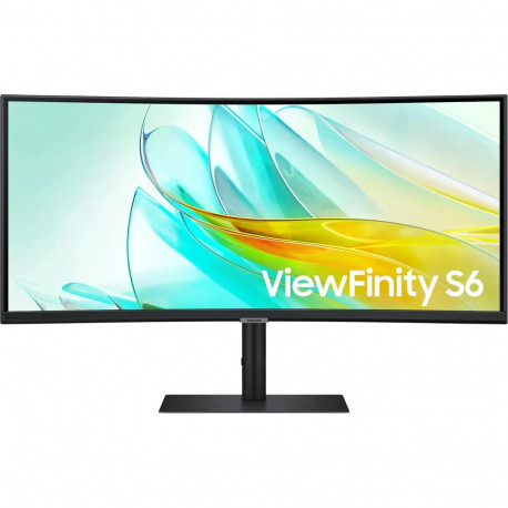 Монитор 34" SAMSUNG S34C650UAI ViewFinity S6 S65UC UWQHD Curved VA, 3440x1440, 100Hz, 5ms, 350сd/m, 3000:1, HDR10 | HDMI(2.0), DP(1.2), Type-C(PD-90W), 3xUSB3.0, RJ45 | HAS, InPSU, Speakers, Vesa 100, Black