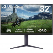 Монитор 31.5" LG 32GS85Q-B IPS, 2560x1440, 180Hz, 1ms, 350сd/m, 1000:1, HDR10 | 2xHDMI(2.0), DP(1.4), 2xUSB3.0 | HAS, Pivot, Swivel, ExPSU, Vesa 100, Black
