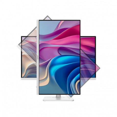 Монитор 27" MSI Modern MD272UPHW IPS, 3840x2160, 60Hz, 4ms, 400сd/m, 1000:1, HDR10 | HDMI(2.0b), DP(1.4a), Type-C(PD-98W), 3xUSB3.2 | HAS, Pivot, Swivel, InPSU, Speakers, Vesa 75, White-4