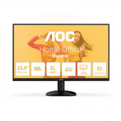 Монитор 23.8" AOC 24B35HM2 VA, 1920x1080, 100Hz, 4ms, 250сd/m, 4000:1 | VGA , HDMI(1.4) | ExPSU, Vesa 100, Black