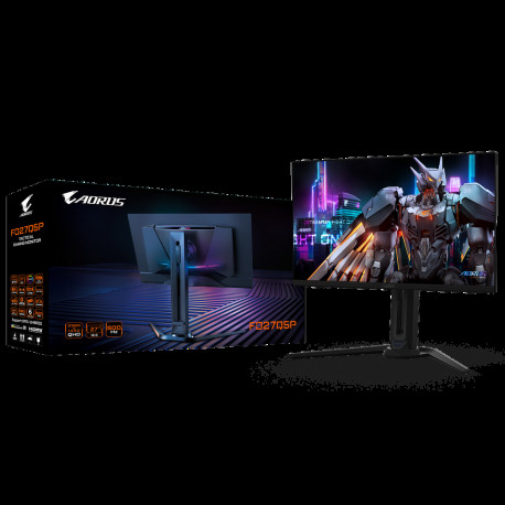 Монитор 27" Gigabyte AORUS FO27Q5P EK Black (QD-OLED, 2560×1440, 500Hz, 300 cd/m, 1,5M:1, 2xHDMI 2.1, DP 2.1 UHBR20, 1x MiniDP 2.1 UHBR20, DP 1.4 (HBR3) выход 3xUSB 3.2, USB Type-C)-8