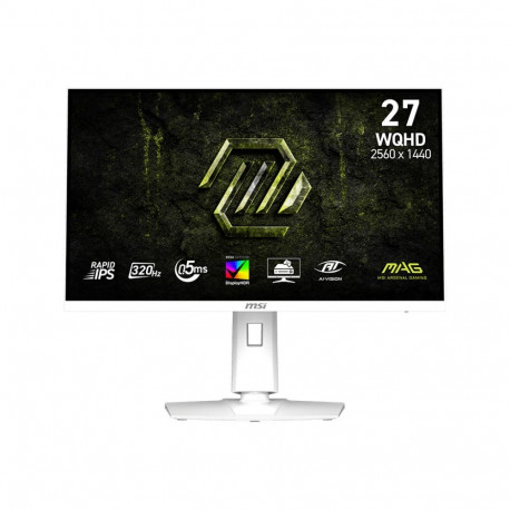Монитор 27" MSI MAG 274QRFW X32 Rapid IPS, 2560x1440, 320Hz, 0,5ms, 400сd/m, 1000:1, HDR10 | 2xHDMI(2.1), DP(1.4a) | HAS, Pivot, Swivel, InPSU, Vesa 100, White