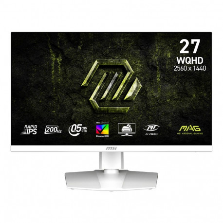 Монитор 27" MSI MAG 274QRFW E20 Rapid IPS, 2560x1440, 200Hz, 0,5ms, 300сd/m, 1000:1, HDR10 | 2xHDMI(2.0b), DP(1.4a) | HAS, Pivot, Swivel, InPSU, Vesa 100, White