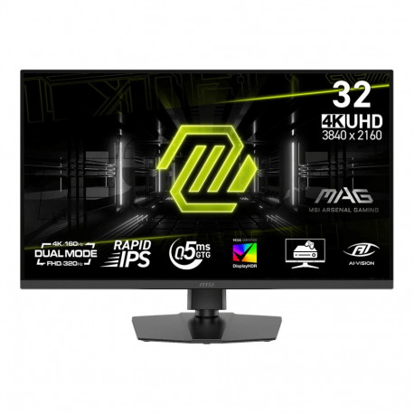 Монитор 31.5" MSI MAG 322URDF E16 Rapid IPS, 3840x2160/1920x1080, 160Hz/320Hz, 0,5ms, 400сd/m, 1000:1, HDR10 | 2xHDMI(2.1), DP(1.4a), 2xUSB2.0 | HAS, Swivel, InPSU, Vesa 100, Black