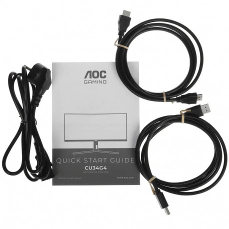 Монитор 34" AOC CU34G4 White/Silver (3440x1440, VA, 180hz, 80M:1, 300cd, 0.5ms, 2xHDMI 2.0, DP 1.4, H. adj 130mm, pivot, VESA, 3Y, Black/red)-12