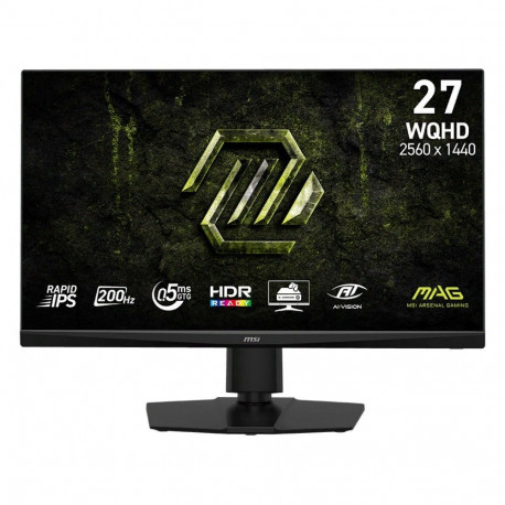 Монитор 27" MSI MAG 272QPF E20 Rapid IPS , 2560x1440, 200Hz, 0,5ms, 300сd/m, 1000:1, HDR | HDMI(2.0b), DP(1.4a) | HAS, Pivot, Swivel, InPSU, Vesa 100, Black