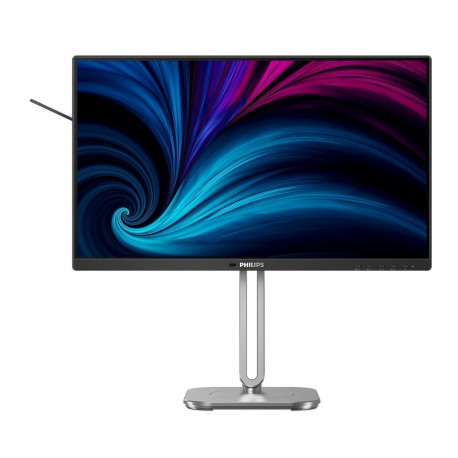 Монитор 23.8" PHILIPS 24B2U4301 IPS, 1920x1080, 120Hz, 4ms, 300сd/m, 1500:1 | HDMI(1.4), DP(1.4), Type-C(PD-100W), 3xUSB 3.2, RJ45 | HAS, Pivot, Swivel, InPSU, Speakers, Vesa 100, Black