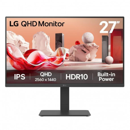 Монитор 27" LG 27BA45QB-B IPS, 2560x1440, 75Hz, 5ms, 350сd/m, 1000:1, HDR10 | 2xHDMI(2.0), DP(1.4) | HAS, Pivot, Swivel, InPSU, Speakers, Black