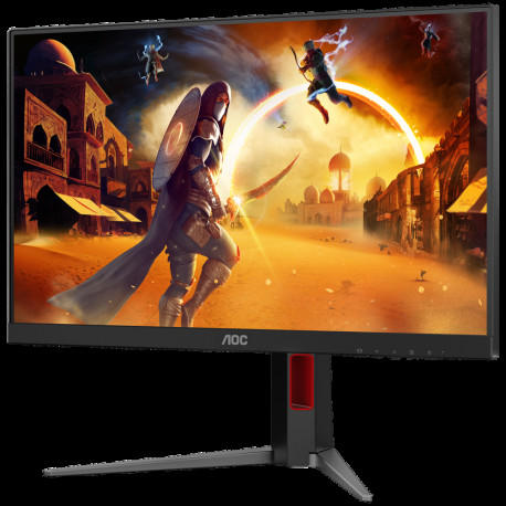 Монитор 23.8" AOC 24G4HA IPS, 1920x1080, 200Hz, 1ms, 300сd/m, 1000:1, HDR10 | 2xHDMI(2.0), DP(1.4) | HAS, Pivot, InPSU, Speakers, Vesa 100, Black/Red-4