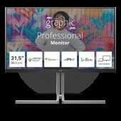Монитор 31.5" AOC U32U3CV IPS, 3840x2160, 60Hz, 4ms, 400сd/m, 1000:1, HDR10 | 2xHDMI(2.0), DP(1.4), Type-C(PD-96W), 4xUSB 3.2, RJ45 | HAS, InPSU, Speakers, Vesa 100, Black/Grey