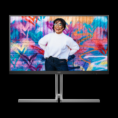 Монитор 31.5" AOC U32U3CV IPS, 3840x2160, 60Hz, 4ms, 400сd/m, 1000:1, HDR10 | 2xHDMI(2.0), DP(1.4), Type-C(PD-96W), 4xUSB 3.2, RJ45 | HAS, InPSU, Speakers, Vesa 100, Black/Grey-1