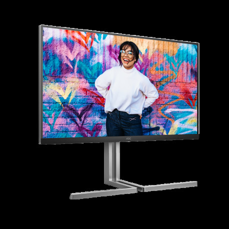 Монитор 31.5" AOC U32U3CV IPS, 3840x2160, 60Hz, 4ms, 400сd/m, 1000:1, HDR10 | 2xHDMI(2.0), DP(1.4), Type-C(PD-96W), 4xUSB 3.2, RJ45 | HAS, InPSU, Speakers, Vesa 100, Black/Grey-2