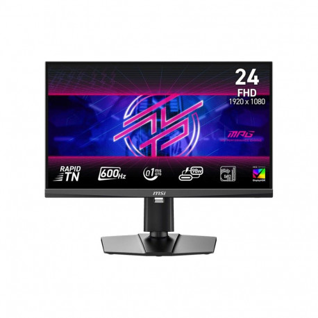 Монитор 24.1" MSI MPG 242R X60N Rapid TN, 1920x1080, 600Hz, 0,1ms, 350сd/m, 1000:1, HDR10 | 2xHDMI(2.1), DP(1.4a), Type-C(PD-98W), 3xUSB2.0 | HAS, Pivot, Swivel, InPSU, Vesa 100, Black
