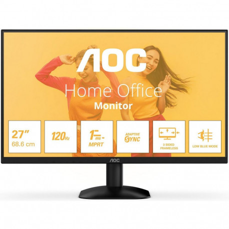 Монитор 27" AOC 27B35HM VA, 1920x1080, 100Hz, 4ms, 250сd/m, 3000:1 | VGA , HDMI(1.4) | ExPSU, Vesa 100, Black