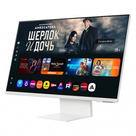 Монитор 32" SAMSUNG S32FM803UI Smart M8 M80F VA, 3840x2160, 60Hz, 4ms, 400сd/m, 3000:1, HDR10 | HDMI(2.0), Type-C(PD-65W), 2xUSB2.0 | HAS, Pivot, ExPSU, Speakers, Vesa 100, White-12