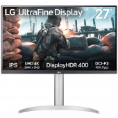 Монитор 27" LG 27UP650K-W IPS, 3840x2160, 60Hz, 5ms, 400сd/m, 1200:1, HDR10 | 2xHDMI(2.0), DP(1.4) | HAS, Swivel, ExPSU, Vesa 100, Black/Silver
