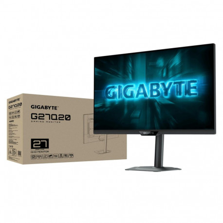 Монитор 27" Gigabyte G27Q20 EK Black 27", SS IPS,8bits, 2560x1440, 210Hz, 1ms, 178°/178°, 350 cd/m, 1000:1, FreeSync, HAS, 2xHDMI 2.0, DP 1.4, USB Type-C(15Вт), Pivot), USB 2.0-6