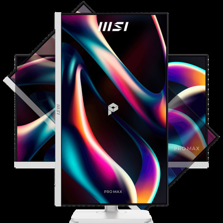 Монитор 27" MSI PRO MAX 271PHW E14 IPS, 1920x1080, 144Hz, 4ms, 300сd/m, 1500:1, HDR | HDMI(2.0b), DP(1.2a), Type-C(PD-65W), 2xUSB3.2 | HAS, Pivot, Swivel, InPSU, Speakers, Vesa 75, White-6