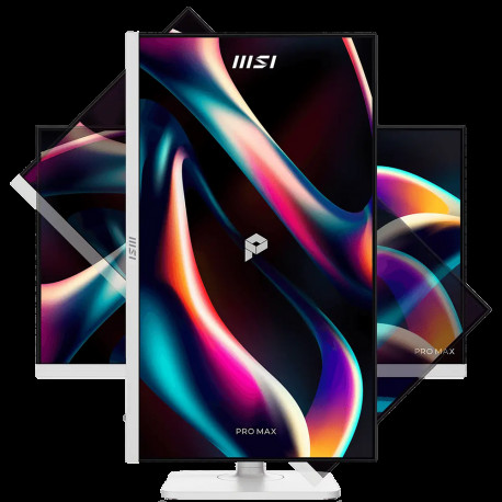 Монитор 23.8" MSI PRO MAX 241PHW E14 IPS, 1920x1080, 144Hz, 4ms, 300сd/m, 1500:1, HDR | HDMI(2.0b), DP(1.2a), Type-C(PD-65W), 2xUSB3.2 | HAS, Pivot, Swivel, InPSU, Speakers, Vesa 75, White-6