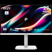 Монитор 27" MSI PRO MAX 271QPHW E14 IPS, 2560x1440, 144Hz, 4ms, 300сd/m, 1500:1, HDR | 2xHDMI(2.0b), DP(1.2a), Type-C(PD-65W), 2xUSB3.2 | HAS, Pivot, Swivel, InPSU, Speakers, Vesa 75, White