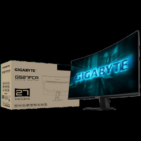 Монитор 27" Gigabyte GS27FCA EK Black 27" VA, Curved, 1920x1080, 200Hz, 8bit, 1ms, 250cd/m, 3000:1, 2xHDMI-2.0, DP-1.4, Vesa100)-6