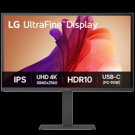 Монитор 27" LG 27U730A-B IPS, 3840x2160, 60Hz, 5ms, 300сd/m, 1000:1, HDR10 | 2xHDMI(2.0), DP(1.4), Type-C(PD-90W), 2xUSB3.2 | HAS, Pivot, Swivel, ExPSU, Speakers, Vesa 100, Black
