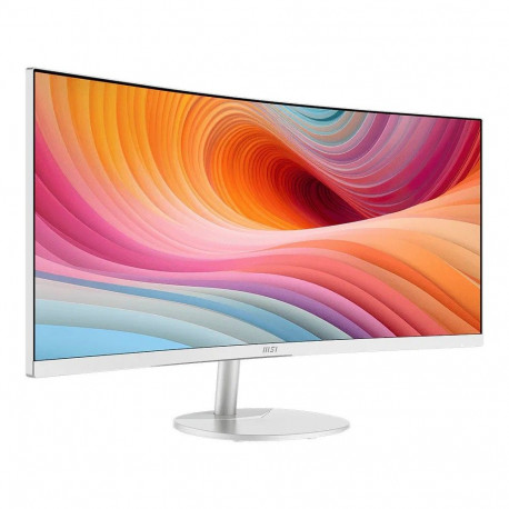 Монитор 34" MSI PRO MP341CQW E12 Curved VA, 3440x1440, 120Hz, 4ms, 300сd/m, 3500:1, HDR | 2xHDMI(2.0b), DP(1.4a) | InPSU, Speakers, Vesa 100, White-2