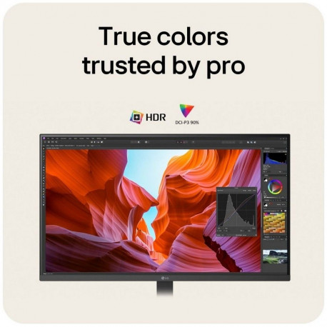 Монитор 31.5" LG 32U720A-B VA, 3840x2160, 60Hz, 5ms, 250сd/m, 3000:1, HDR10 | 2xHDMI(2.0), DP(1.4), Type-C(PD-90W), 2xUSB3.0 | HAS, Swivel, ExPSU, Speakers, Vesa 100, Black-12