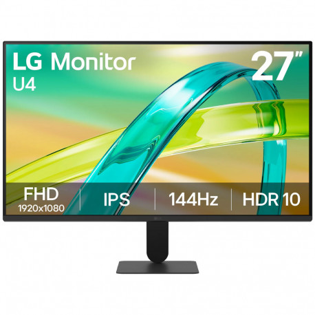 Монитор 27" LG 27U411B-B IPS, 1920x1080, 144Hz, 5ms, 250сd/m, 1500:1, HDR10 | VGA, HDMI(2.0) | ExPSU, Vesa 100, Black
