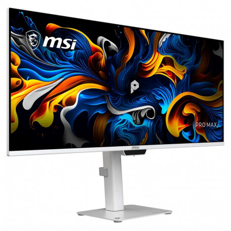 Монитор 34" MSI PRO MAX 341QPXW14G QD-OLED, 3440x1440, 144Hz, 0,03ms, 300сd/m, 1000000:1 | 2xHDMI(2.1), DP(1.4a), Type-C(PD-98W), Type-C(PD-15W), 4xUSB3.2 | HAS, Swivel, InPSU, Speakers, Vesa 100, White-2