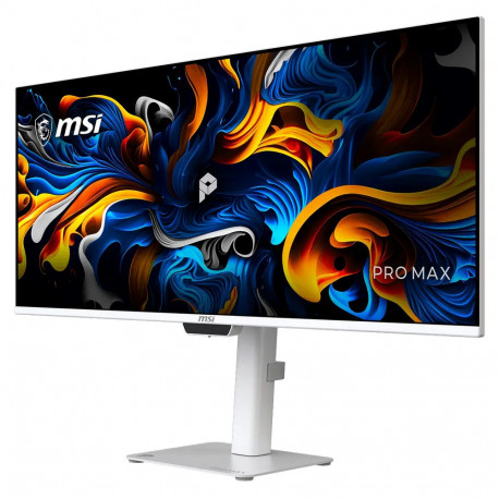 Монитор 34" MSI PRO MAX 341QPXW14G QD-OLED, 3440x1440, 144Hz, 0,03ms, 300сd/m, 1000000:1 | 2xHDMI(2.1), DP(1.4a), Type-C(PD-98W), Type-C(PD-15W), 4xUSB3.2 | HAS, Swivel, InPSU, Speakers, Vesa 100, White-1