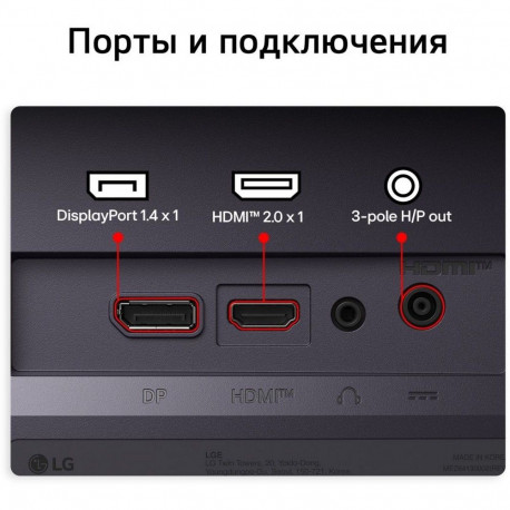 Монитор 23.8" LG 24G414B-B IPS, 1920x1080, 144Hz, 5ms, 250сd/m, 1500:1, HDR10 | HDMI(2.0), DP(1.4) | HAS, Swivel, ExPSU, Speakers, Vesa 100, Black-9