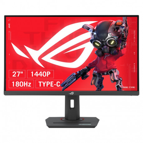 Монитор 27" ASUS XG27ACMS Fast IPS, 2560x1440, 320Hz, 1ms, 350сd/m, 1000:1, HDR10 | HDMI(2.1), DP(1.4), Type-C(PD-15W) | HAS, Pivot, Swivel, InPSU, Vesa 100, Black