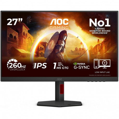 Монитор 27" AOC 27G4ZR Black (Fast IPS, 1920x1080, 240Hz, 0.3 ms, 178°/178°, 300 cd/m, 1000:1, +2xHDMI 2.0, +DisplayPort 1.4)