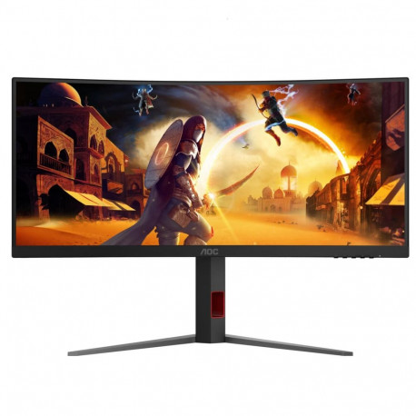 Монитор 34" AOC CU34G4H Black (3440x1440, Fast VA, 200Hz, 80M:1, 300cd, 1ms, 2xHDMI 2.0, DP 1.4, H. adj 130mm, VESA, Speakers 2х5Вт, InPSU, Black