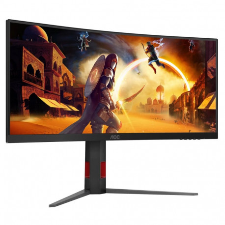 Монитор 34" AOC CU34G4H Black (3440x1440, Fast VA, 200Hz, 80M:1, 300cd, 1ms, 2xHDMI 2.0, DP 1.4, H. adj 130mm, VESA, Speakers 2х5Вт, InPSU, Black-1
