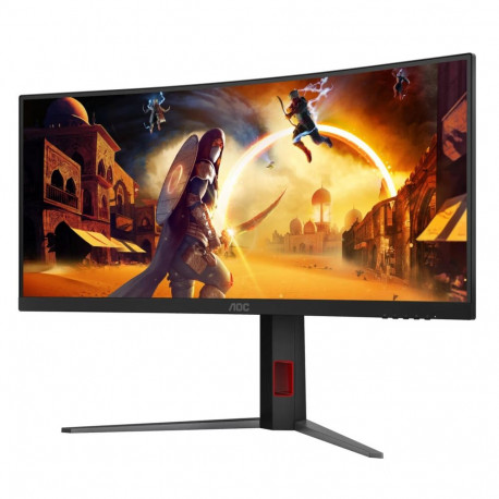 Монитор 34" AOC CU34G4H Black (3440x1440, Fast VA, 200Hz, 80M:1, 300cd, 1ms, 2xHDMI 2.0, DP 1.4, H. adj 130mm, VESA, Speakers 2х5Вт, InPSU, Black-2