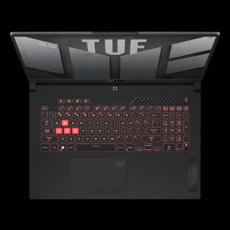 Ноутбук ASUS TUF Gaming A17 FA707NUG AMD Ryzen 7 7445HS/16Gb (D5)/SSD512Gb/RTX4050 6Gb (115W)/17.3"/IPS/FHD/1920x1080/144Hz/NoOS/RJ-45/Mecha Gray/2.6kg-2