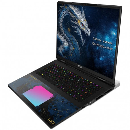 Ноутбук MSI Titan 18 HX Dragon Edition Draco Epic A2WJ-1430RUY Intel Core Ultra 9 290HX Plus/64Gb (2*32 D5)/SSD4Tb/RTX5090 24Gb (175W)/18"/IPS/MiniLED/WQUXGA/3840x2400/120Hz/Win11/RJ-45/Black-Blue-Gold/3.6kg-1