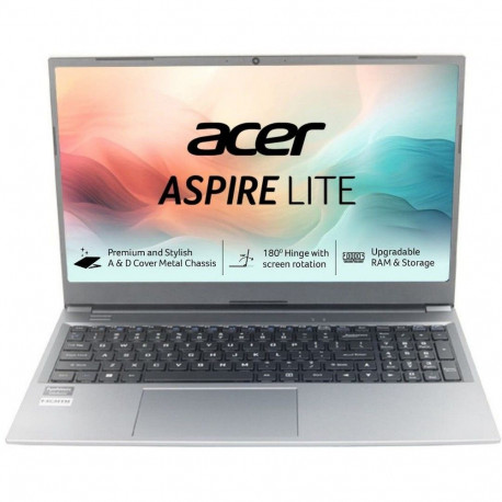 Ноутбук Acer Aspire Lite 15 AL15-41P-R0JJ AMD Ryzen 3 5400U/8Gb (1*8 D4)/SSD256Gb/UMA/15.6"/IPS/FHD/1920x1080/60Hz/Win11/Silver/1.7kg-1