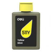 Чернила водорастворимые Deli 511Y-EA1 желтый 65 мл (совместимы с Deli 511, 516)