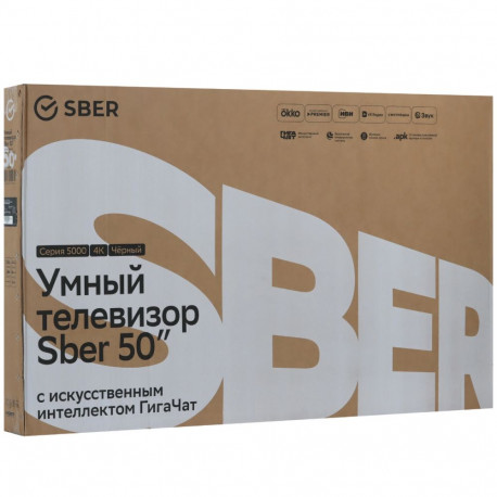 50" Телевизор LED SBER SDX-50U5500DBB-12