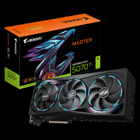 Видеокарта Gigabyte RTX5070Ti MASTER 16GB GDDR7 256bit 3xDP HDMI 3FAN RTL